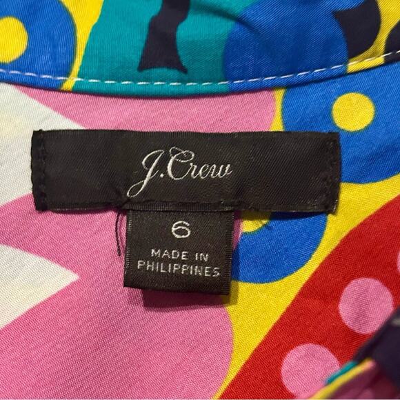 J. Crew Classic-fit boy shirt in Ratti® kaleidoscope floral button down sz 6 - Picture 6 of 6